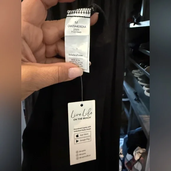 Cupshe Gentle Sunset Black Maxi Dress NWT - Picture 5 of 7